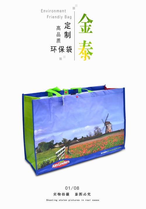 出口欧洲大容量精美双面不同图案防水编织袋购物袋暗扣